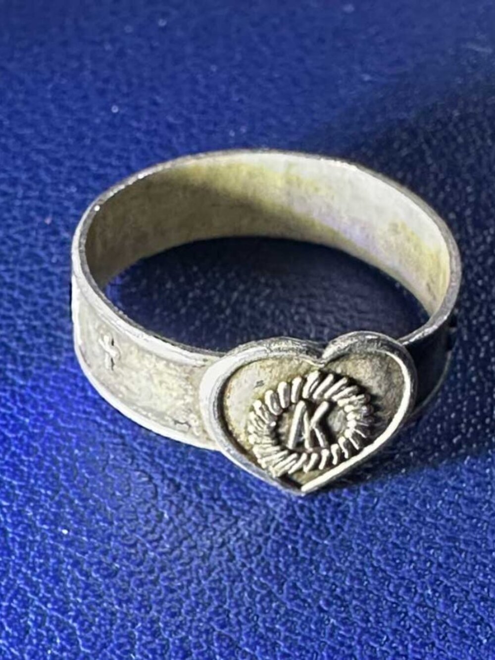 VTG 925 Sterling Greek Orthodox Saint Katherine Agia A Katepina Katerina Ring